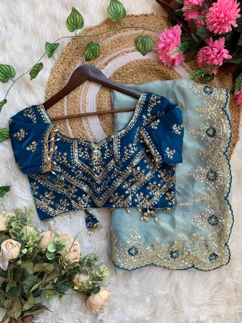 YNF Wholesale Satin Embroidered Sarees  | Surat Manufacturer