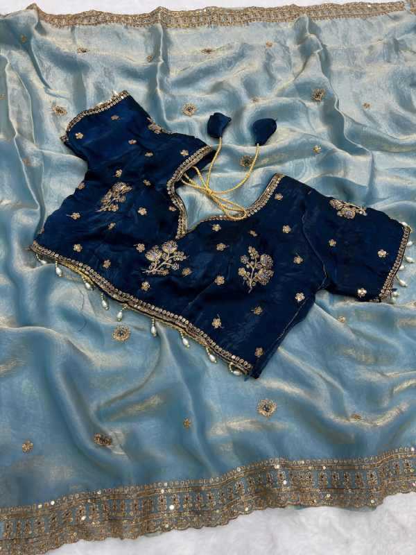 YNF Wholesale Space Silk Sequence Sarees  | Surat Manufacturer