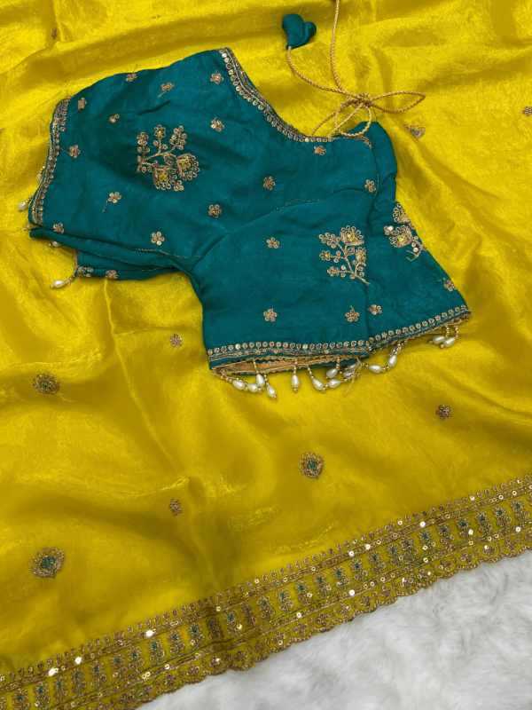 YNF Wholesale Space Silk Sequence Sarees  | Surat Manufacturer