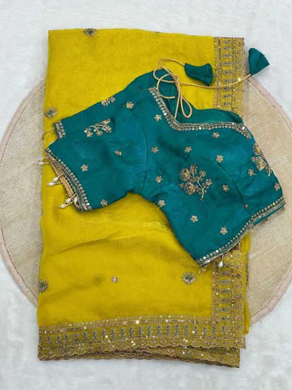 YNF Wholesale Space Silk Sequence Sarees  | Surat Manufacturer