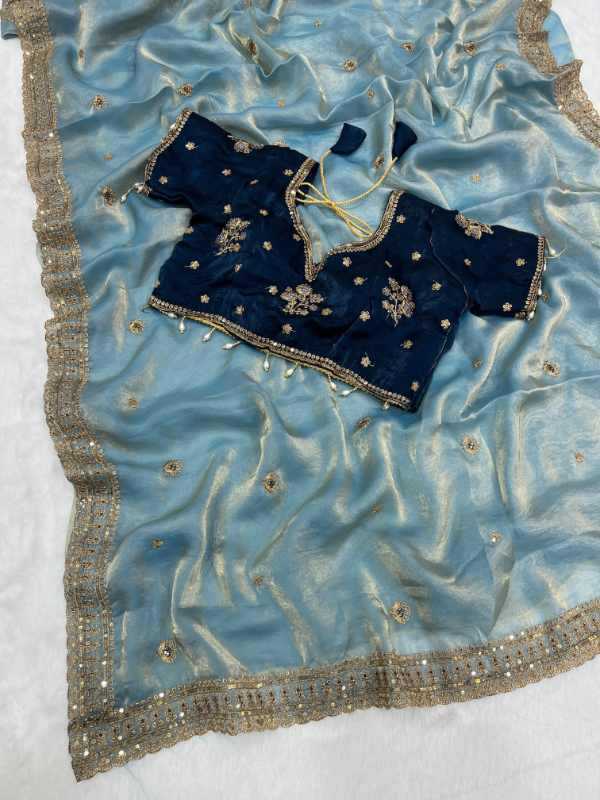 YNF Wholesale Space Silk Sequence Sarees  | Surat Manufacturer