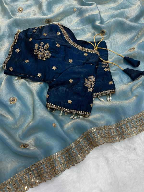 YNF Wholesale Space Silk Sequence Sarees  | Surat Manufacturer