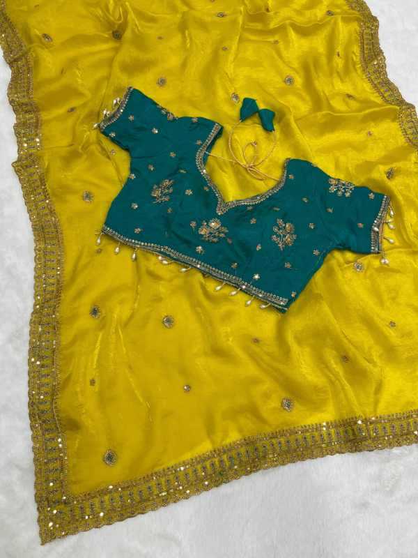 YNF Wholesale Space Silk Sequence Sarees  | Surat Manufacturer