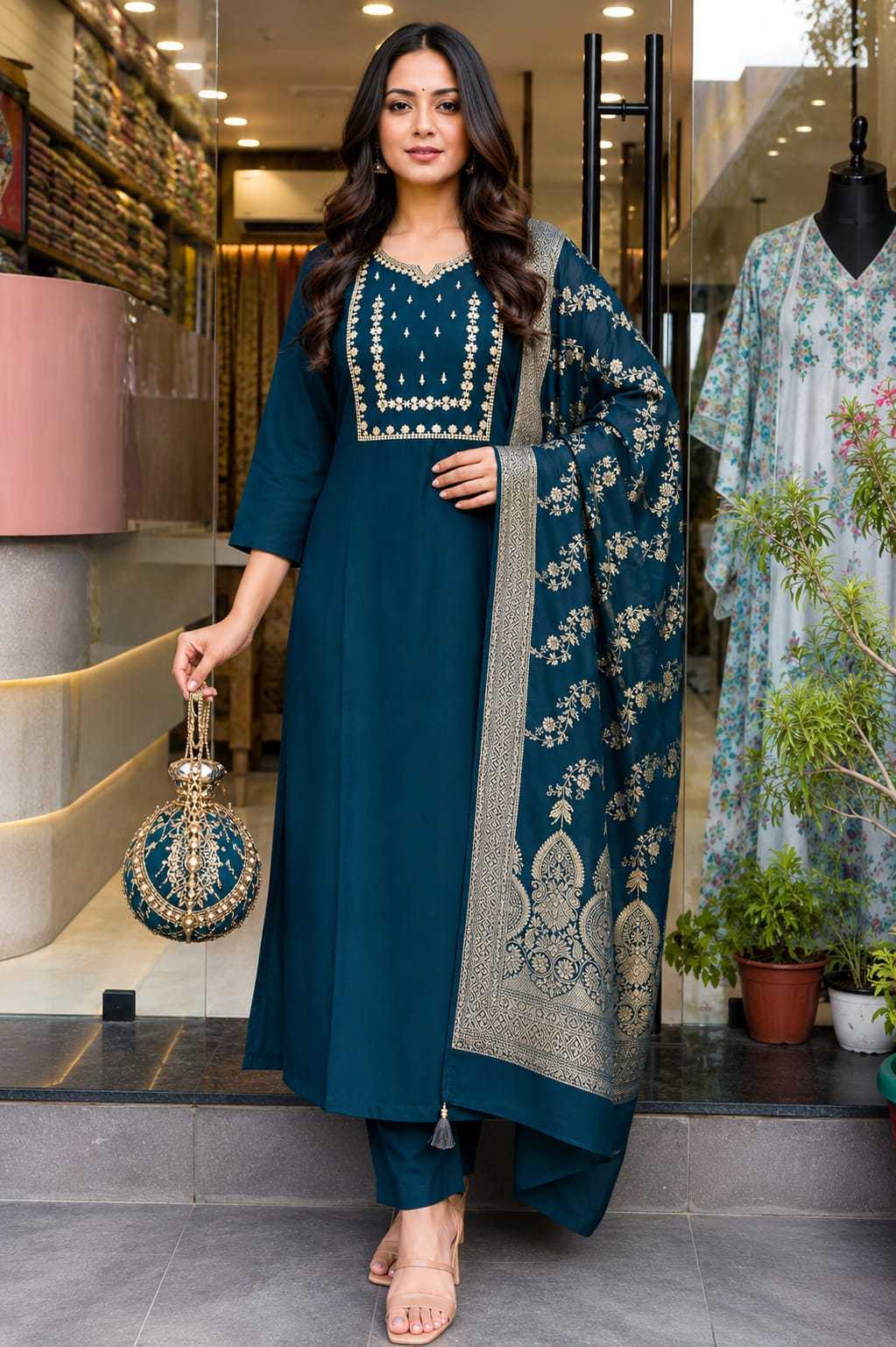 YNF Wholesale Heavy Roman Silk Designer Kurtis KESH147 Aashraya | Surat Manufacturer