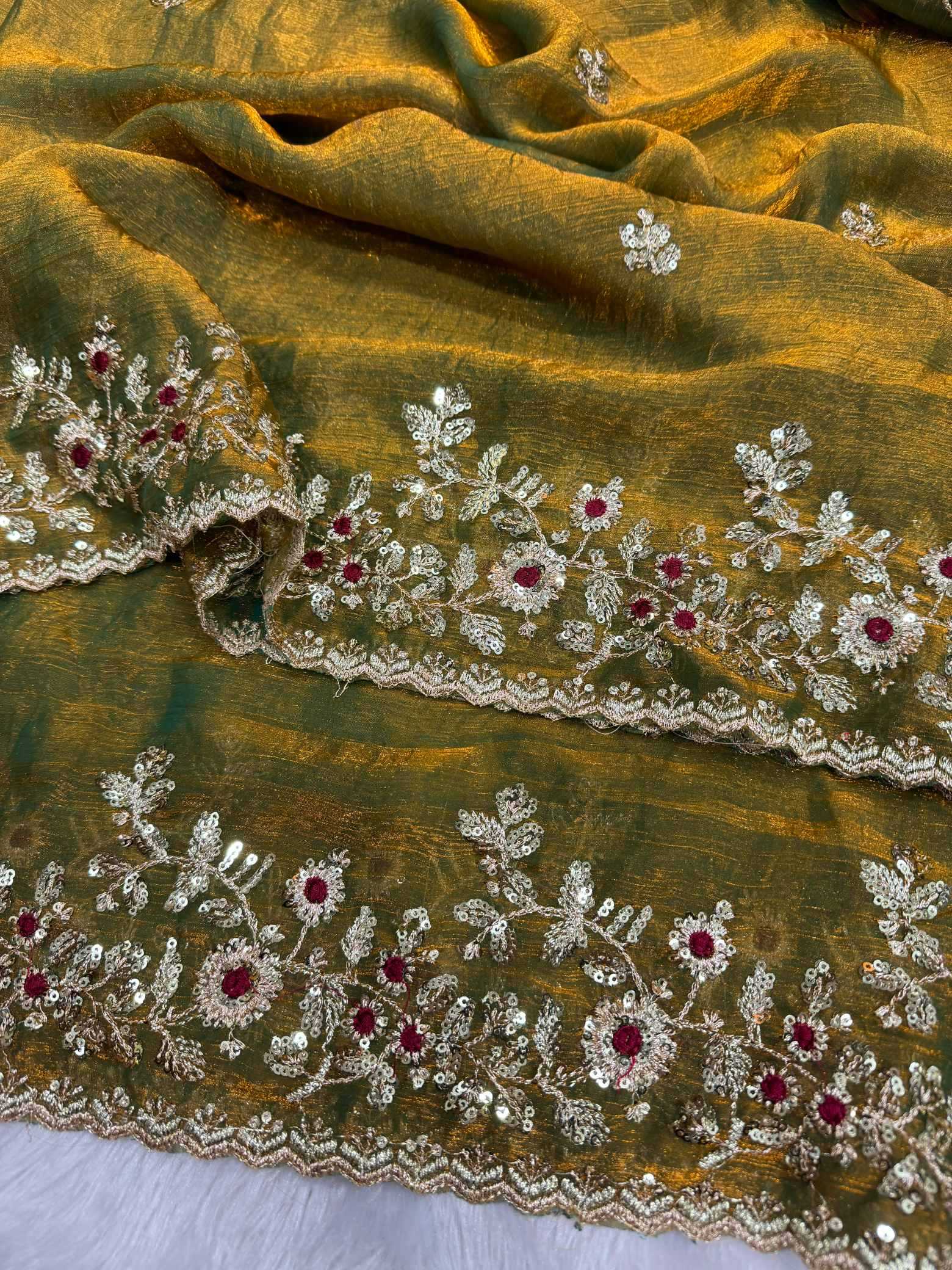 YNF Wholesale Chiffon Sequence Sarees  | Surat Manufacturer
