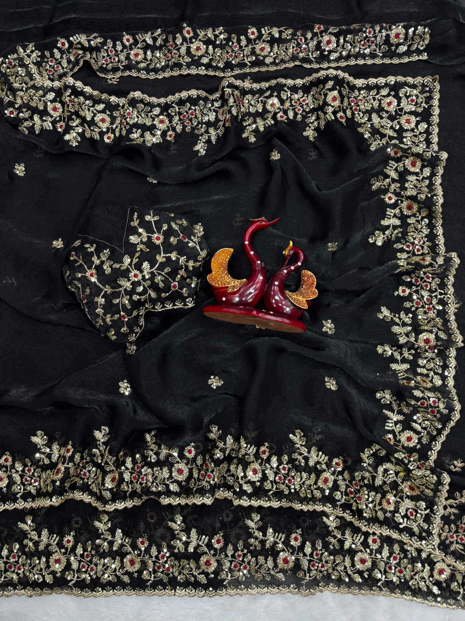 YNF Wholesale Chiffon Sequence Sarees  | Surat Manufacturer