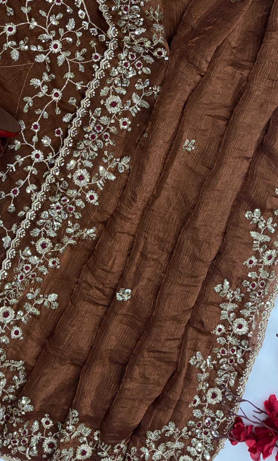 YNF Wholesale Chiffon Sequence Sarees  | Surat Manufacturer