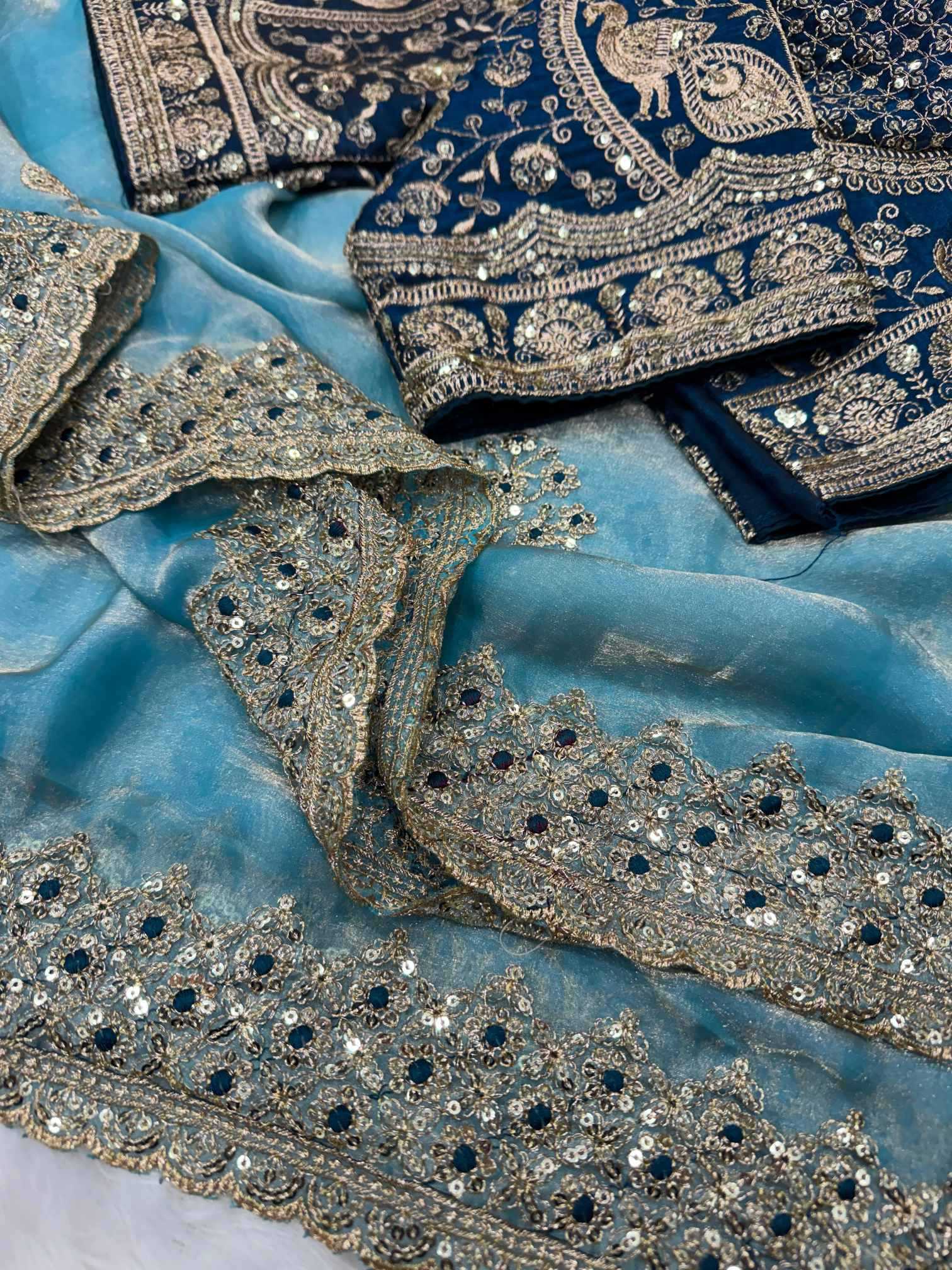 YNF Wholesale Satin Sequence Sarees  | Surat Manufacturer