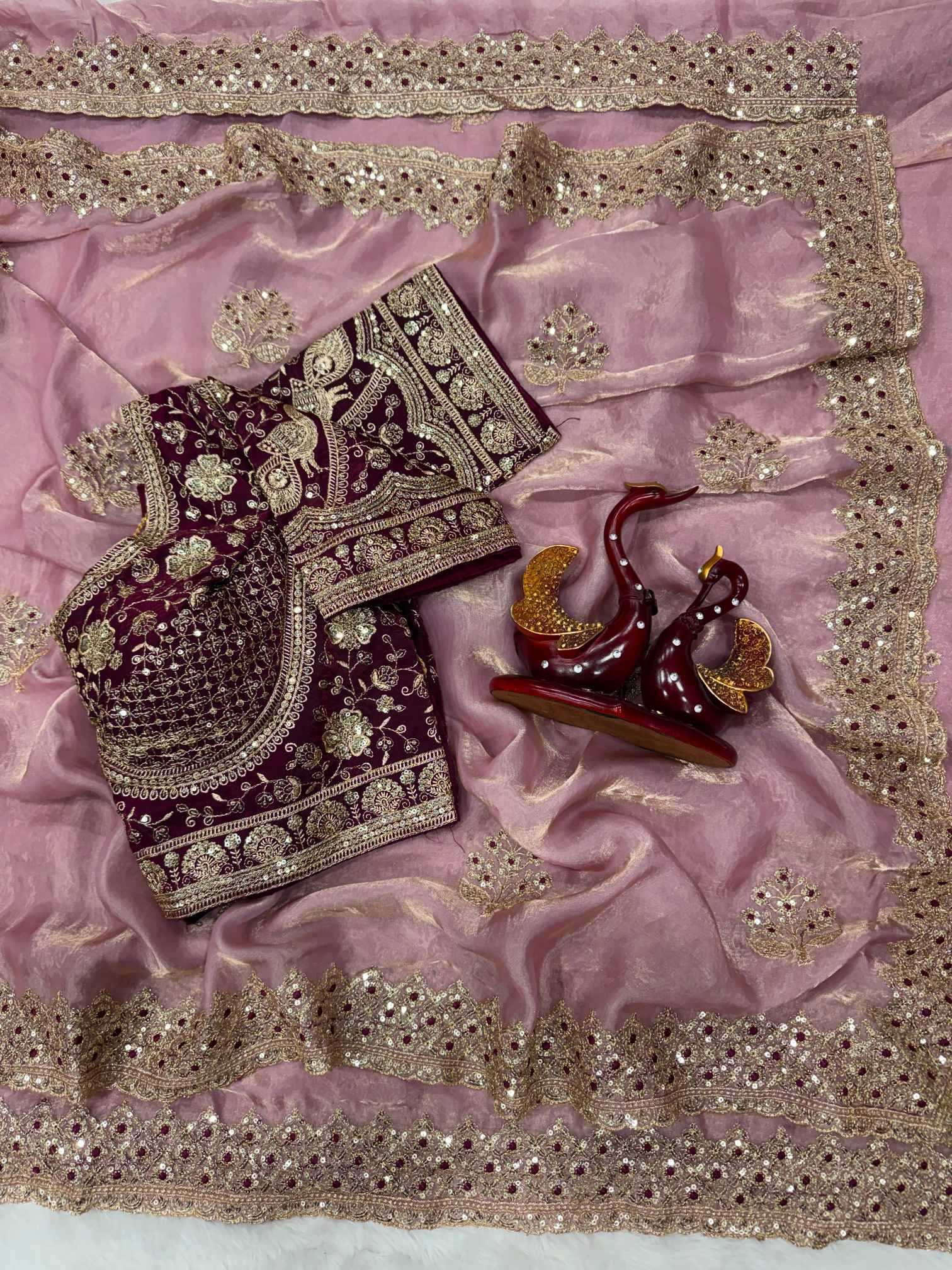 YNF Wholesale Satin Sequence Sarees  | Surat Manufacturer