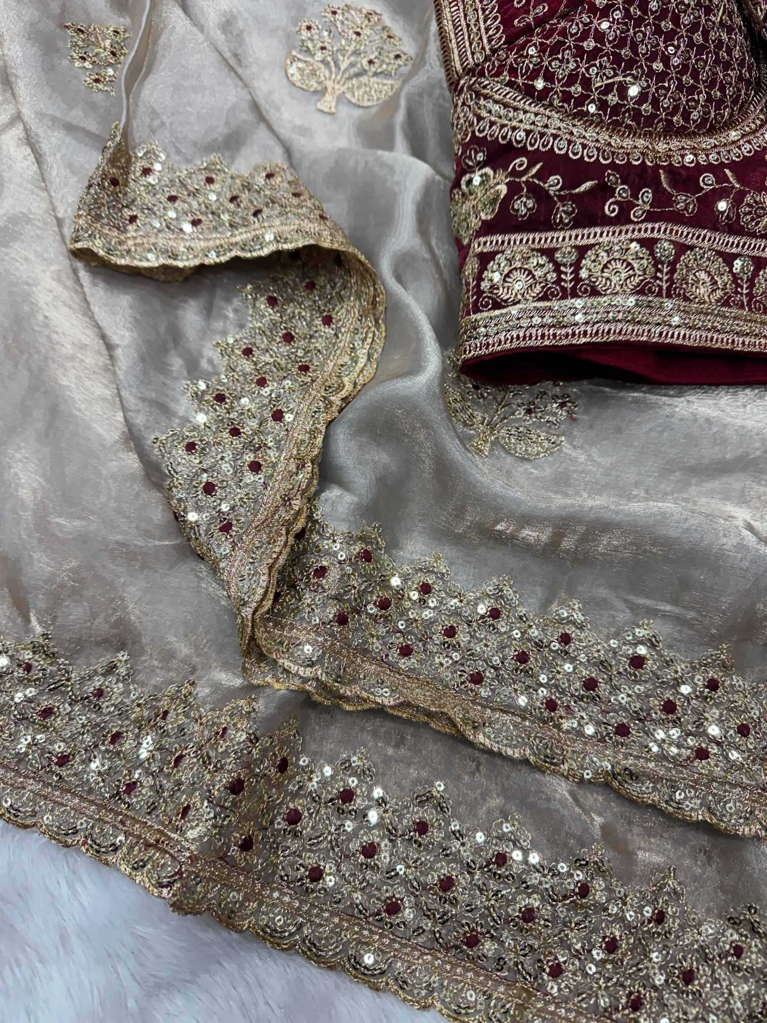 YNF Wholesale Satin Sequence Sarees  | Surat Manufacturer