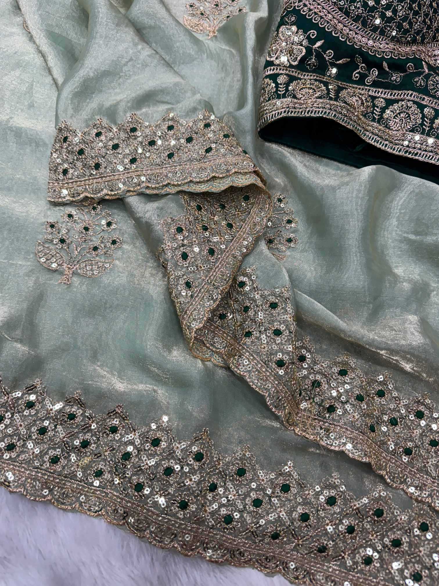 YNF Wholesale Satin Sequence Sarees  | Surat Manufacturer