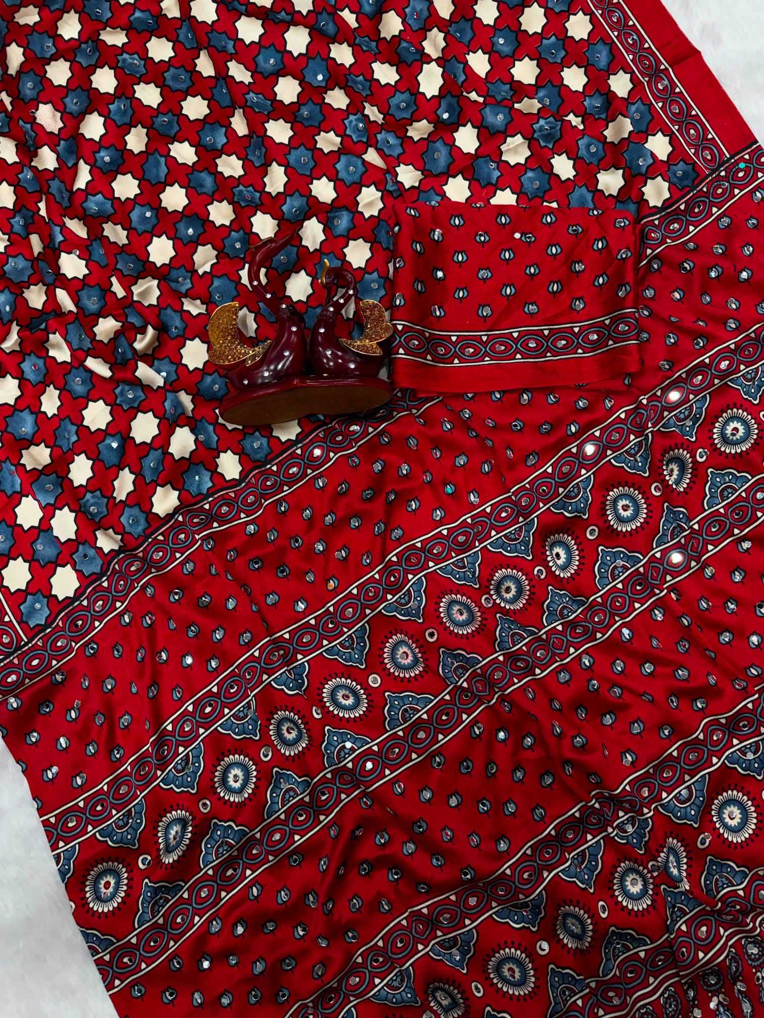 YNF Wholesale Japan Sartin Printed Sarees  | Surat Manufacturer