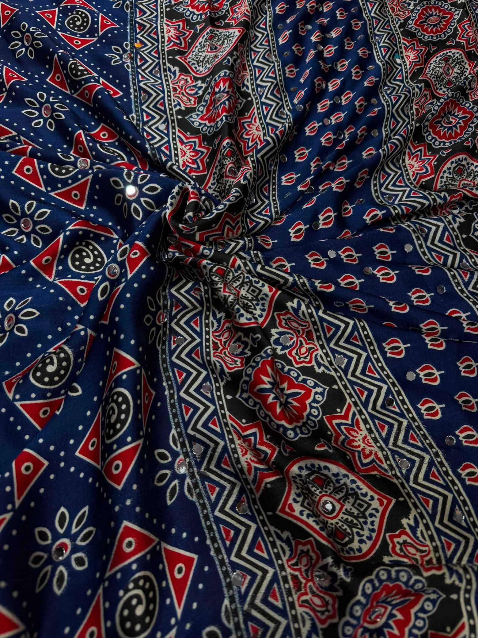 YNF Wholesale Japan Sartin Printed Sarees  | Surat Manufacturer