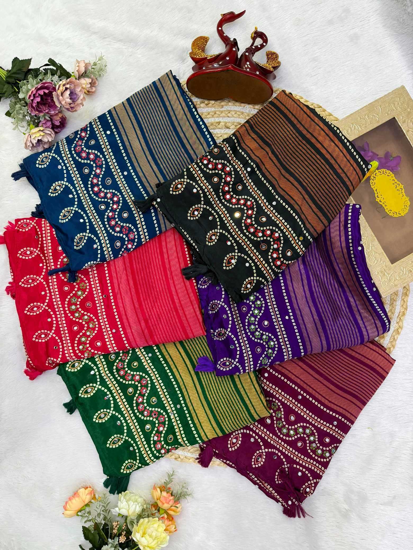 YNF Wholesale Satin Printed Sarees  | Surat Manufacturer