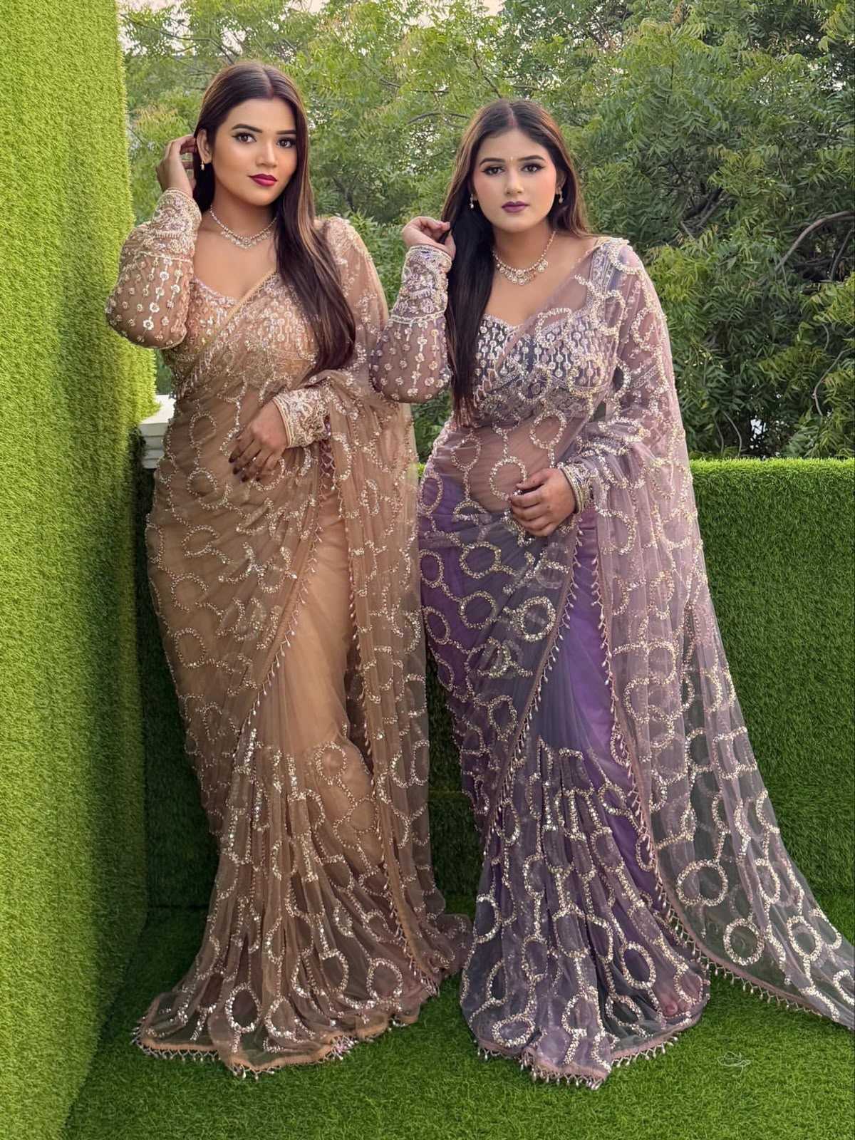 YNF Wholesale Soft Net Sequence Sarees  | Surat Manufacturer