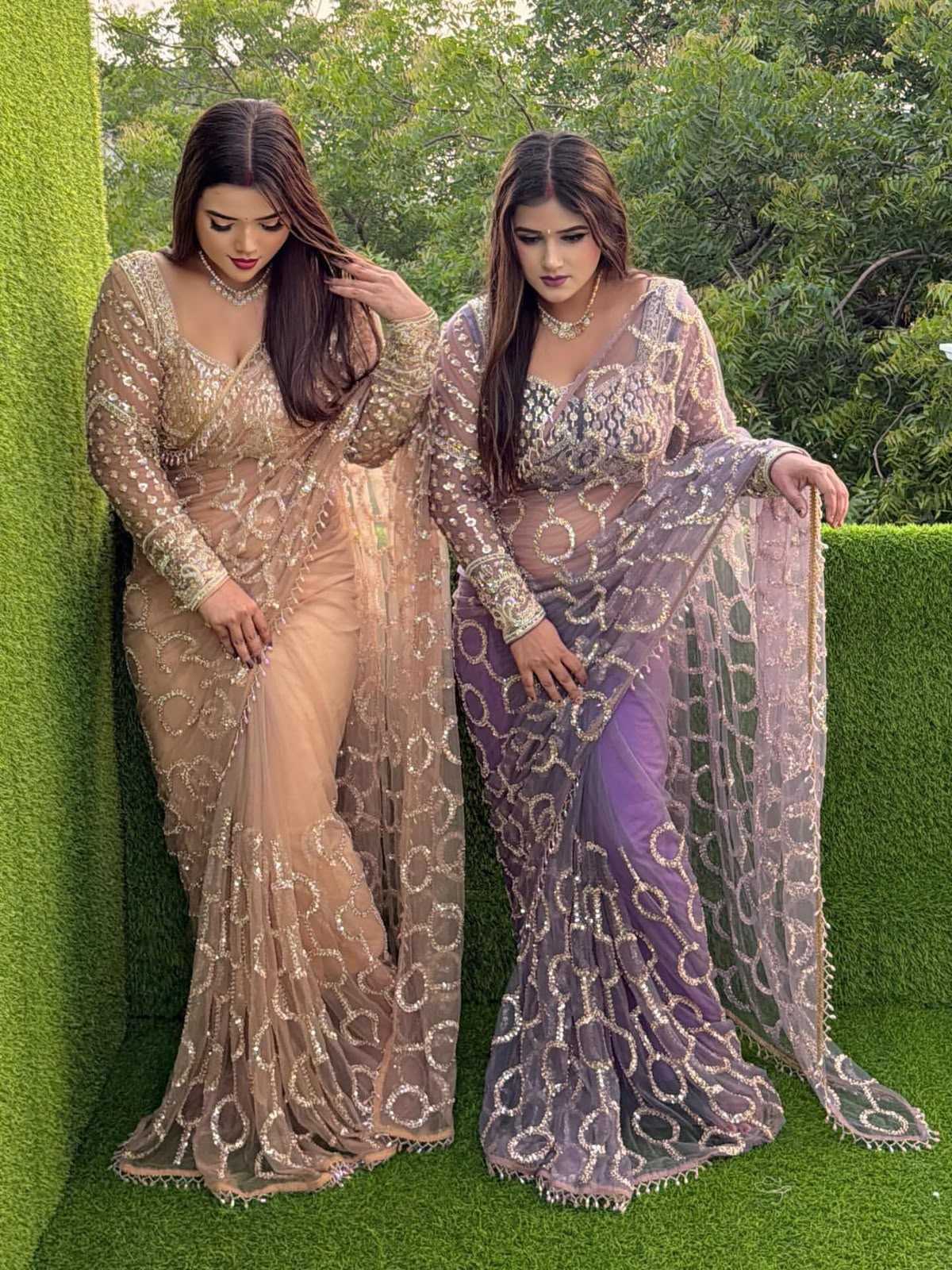 YNF Wholesale Soft Net Sequence Sarees  | Surat Manufacturer