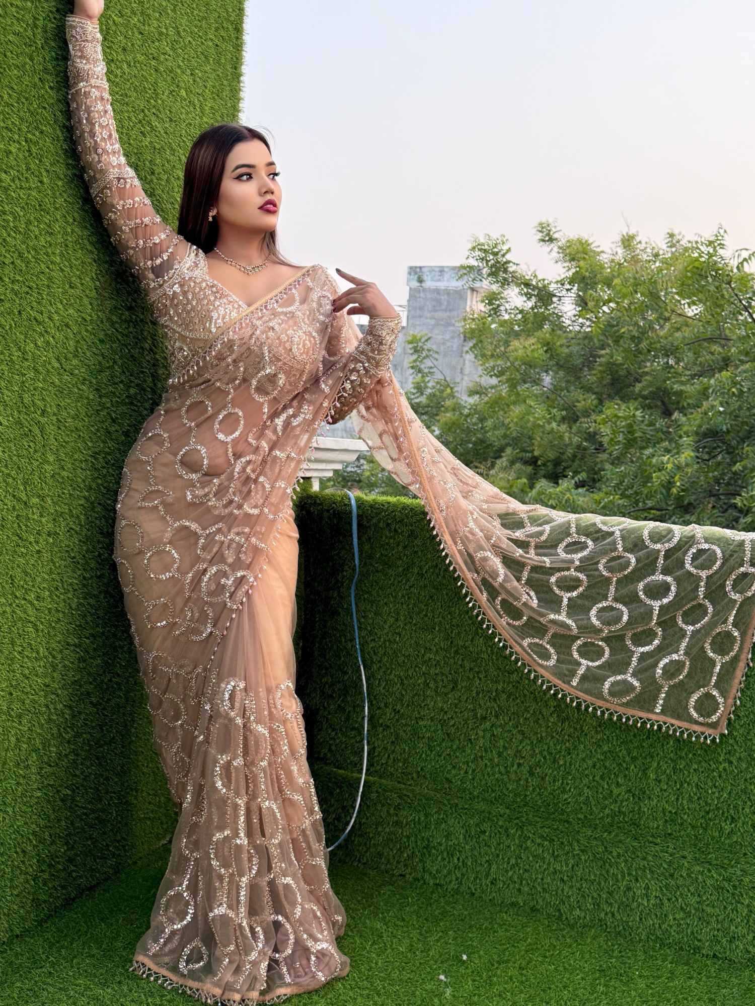 YNF Wholesale Soft Net Sequence Sarees  | Surat Manufacturer