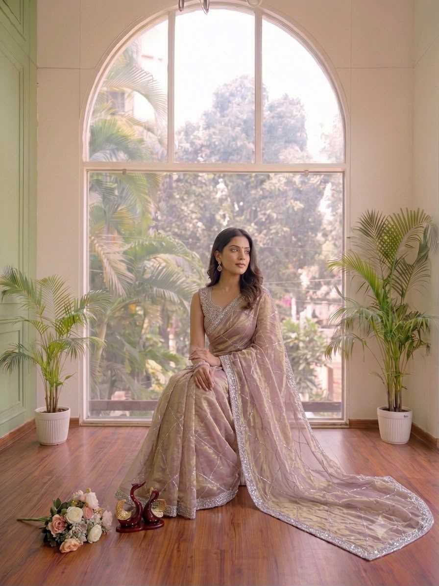 YNF Wholesale Space Silk Party Wear Silk Sarees  | Surat Manufacturer