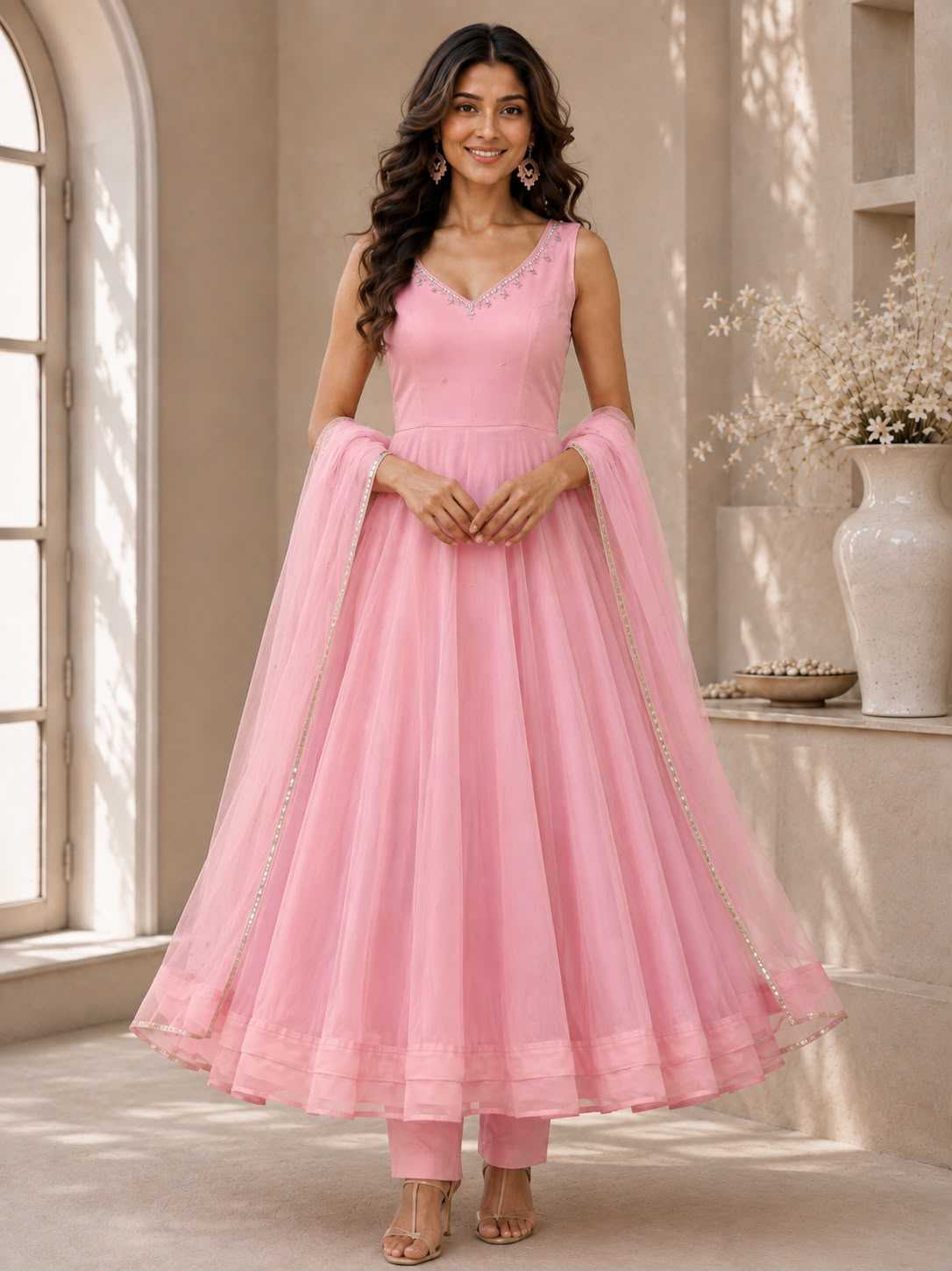 YNF Wholesale Georgette Anarkali Gown  | Surat Manufacturer