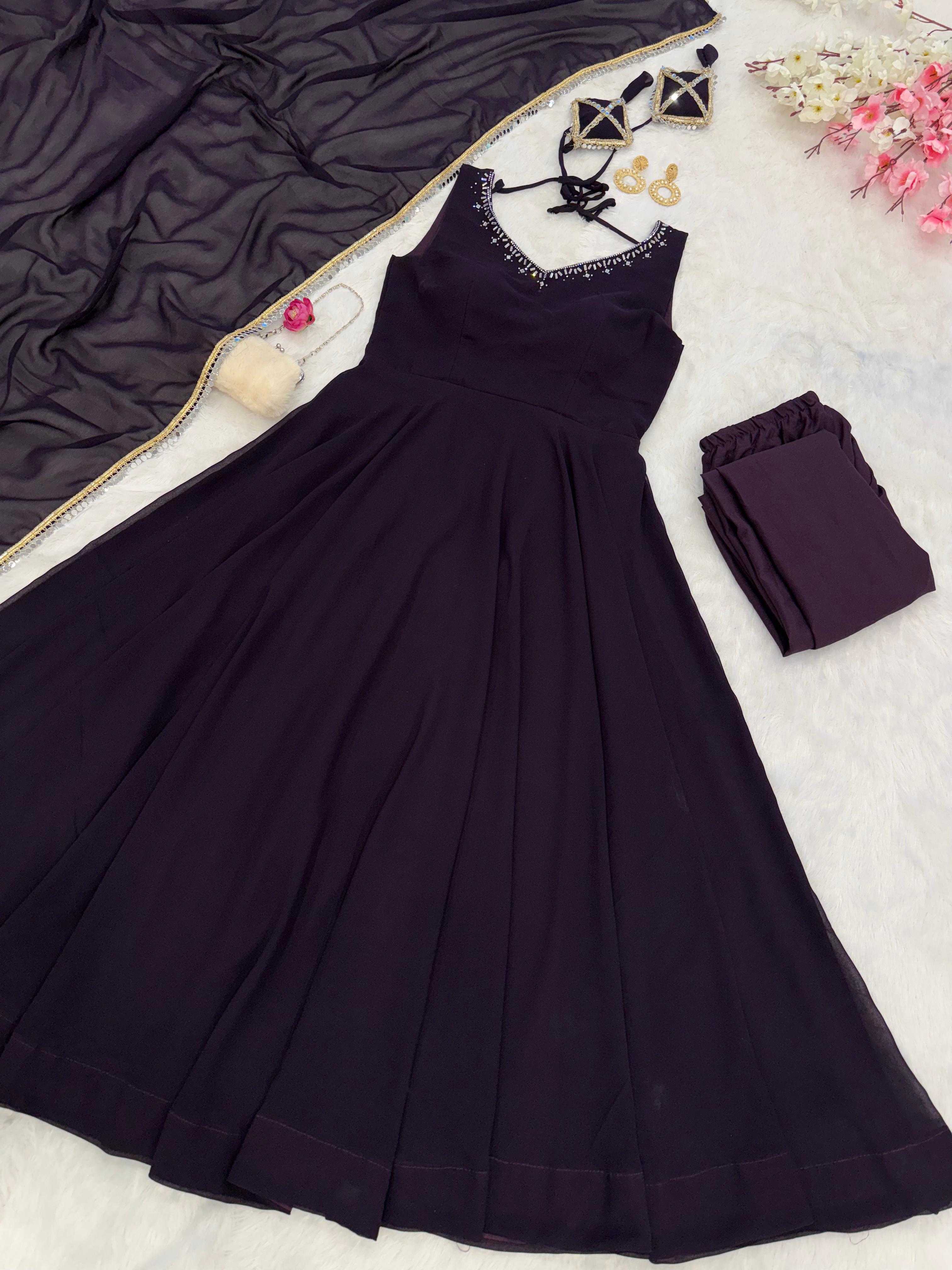 YNF Wholesale Georgette Anarkali Gown  | Surat Manufacturer