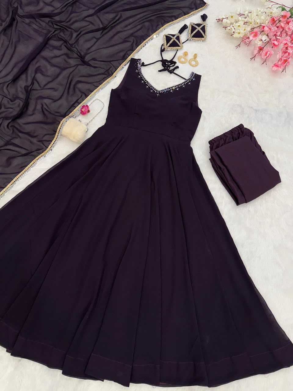 YNF Wholesale Georgette Anarkali Gown  | Surat Manufacturer