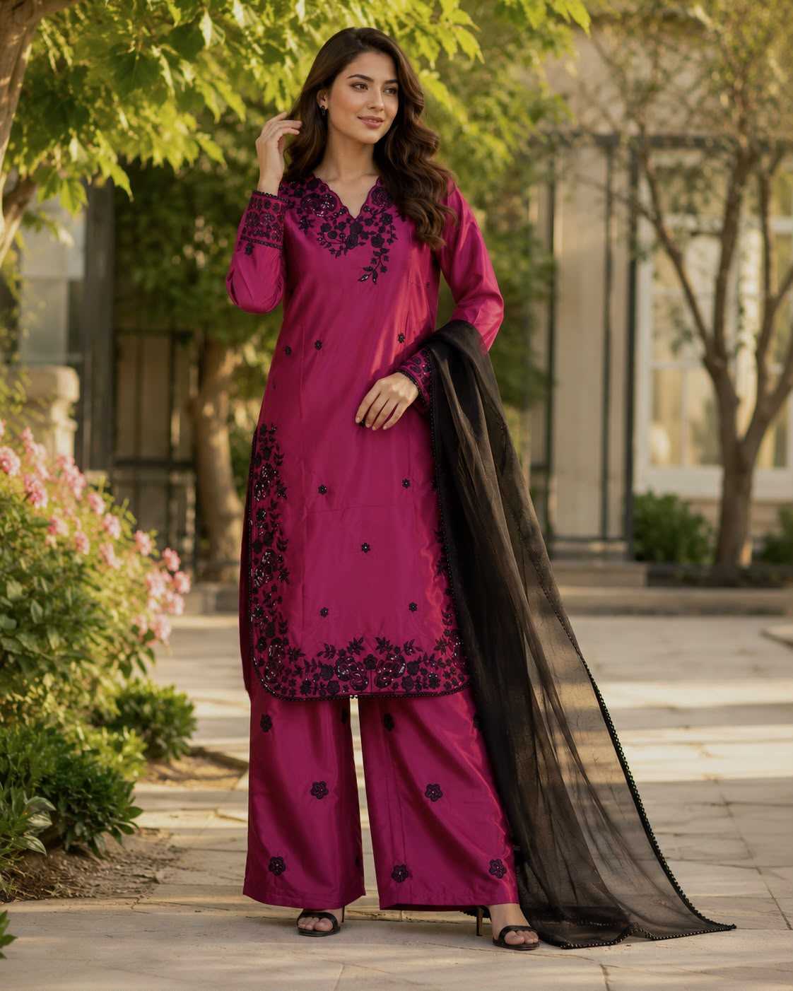 YNF Wholesale Crepe Embroidery Suits  | Surat Manufacturer