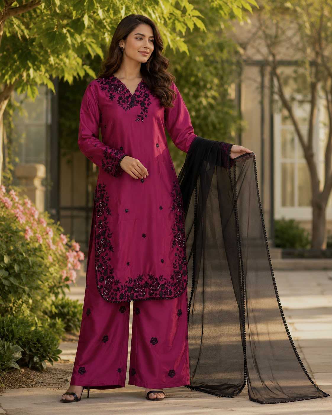YNF Wholesale Crepe Embroidery Suits  | Surat Manufacturer