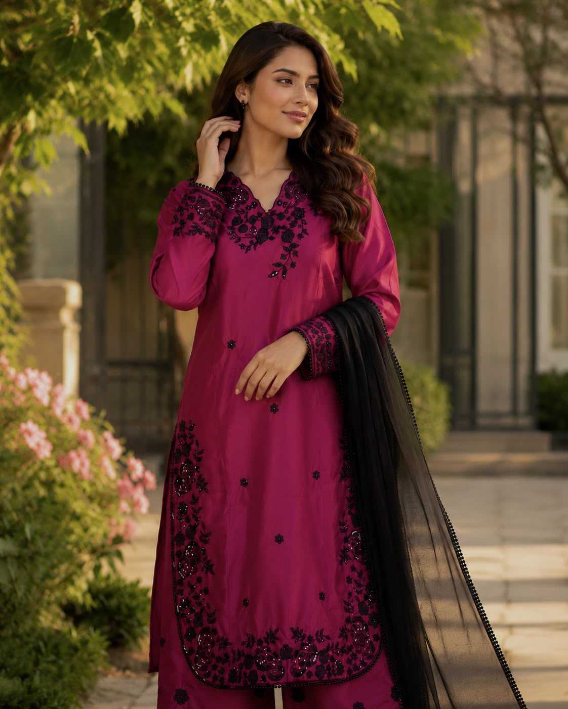 YNF Wholesale Crepe Embroidery Suits  | Surat Manufacturer
