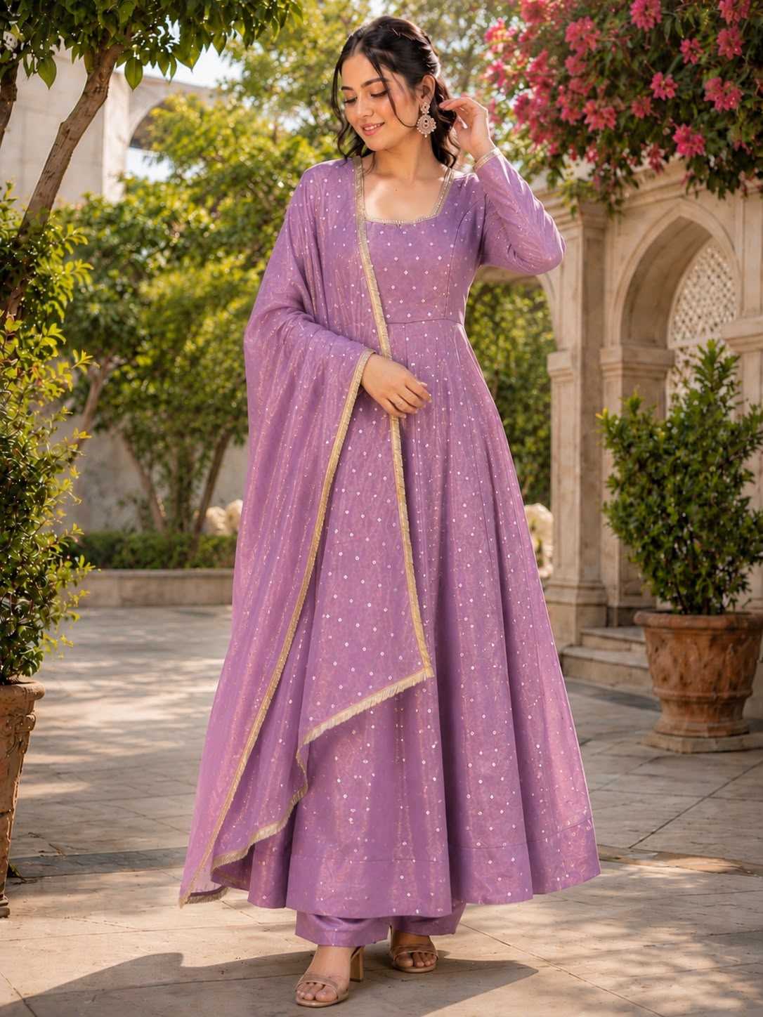 YNF Wholesale Dull Moss Fancy Gowns  | Surat Manufacturer