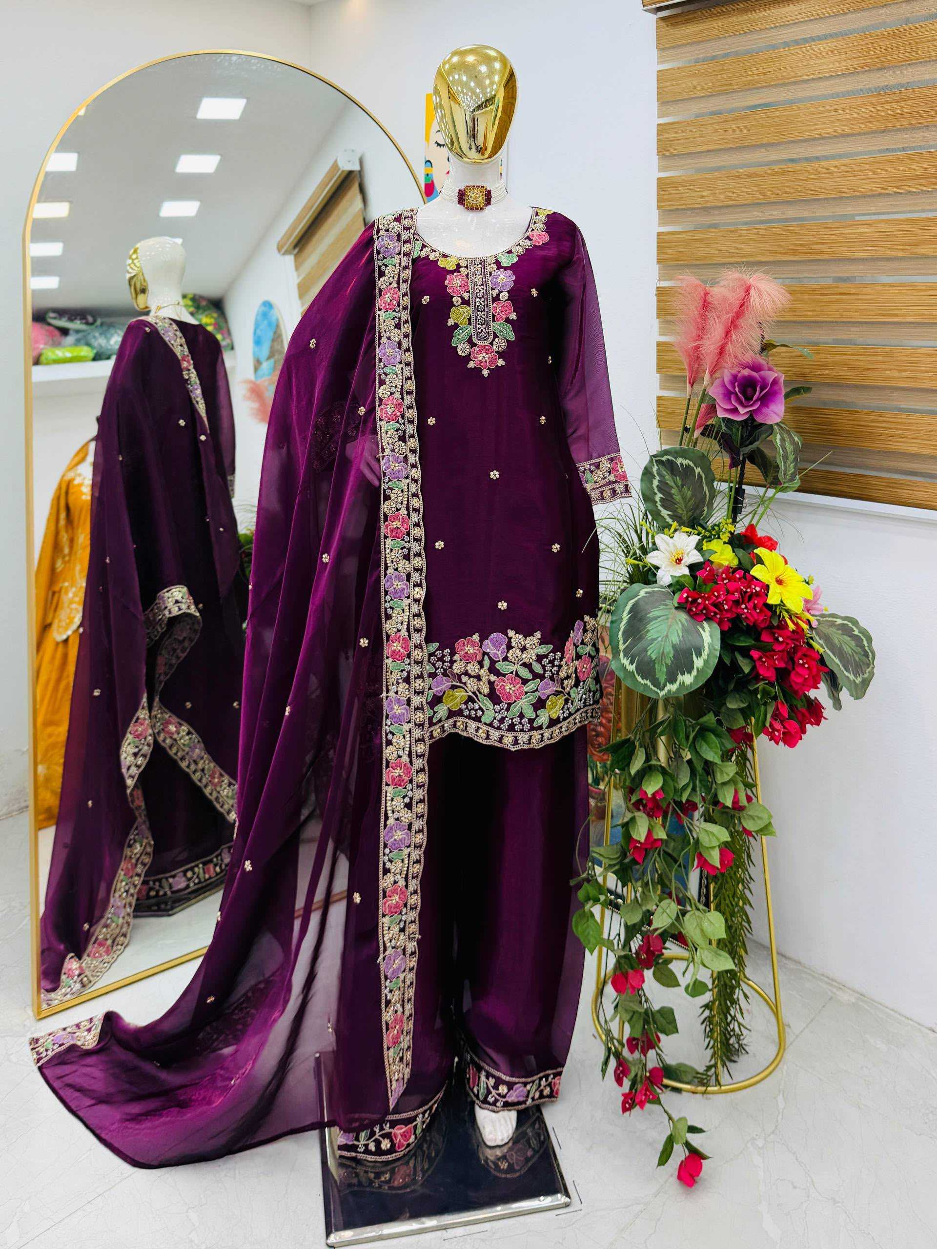 YNF Wholesale Faux Georgette Embroidery Suits  | Surat Manufacturer