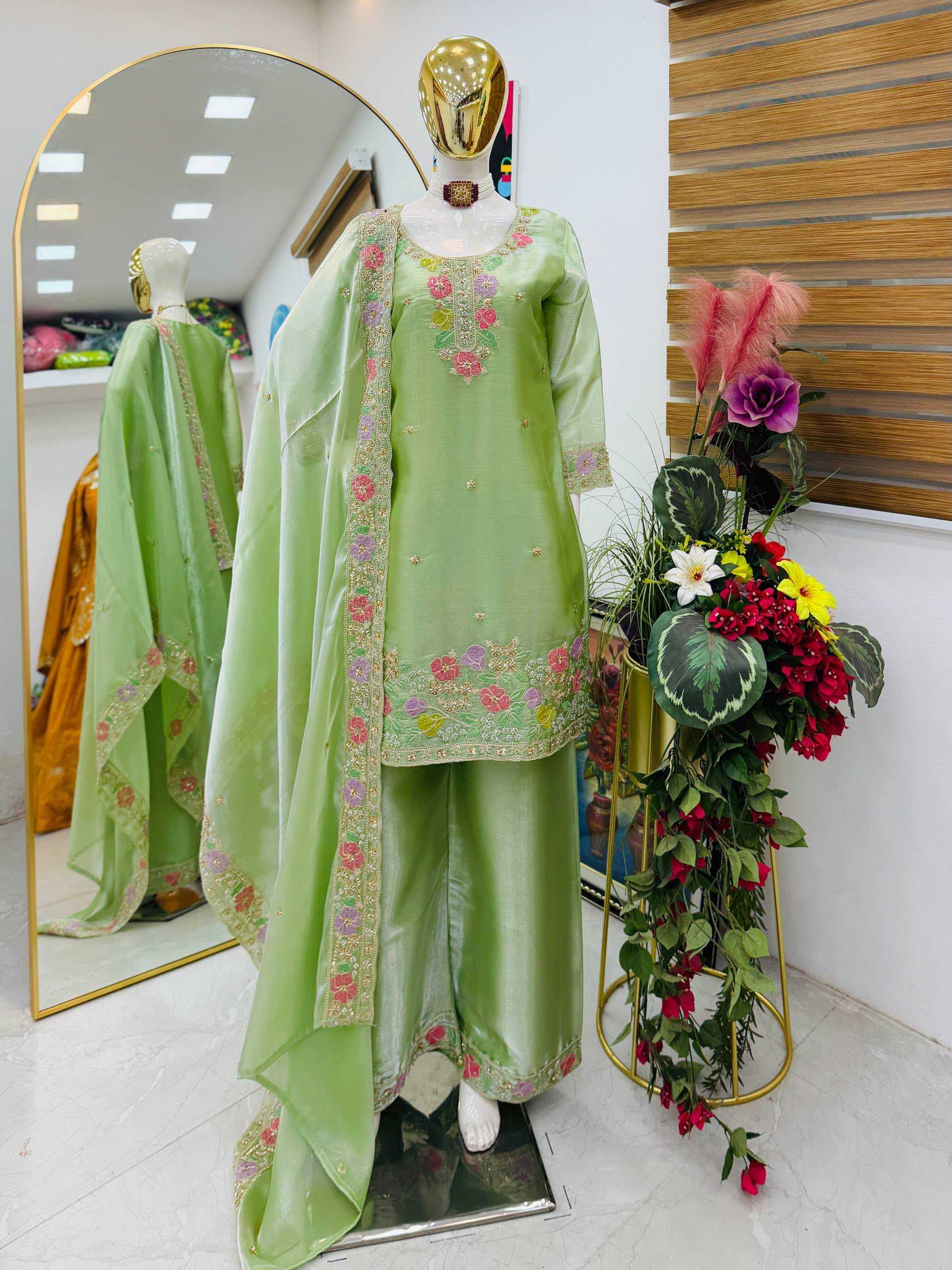 YNF Wholesale Faux Georgette Embroidery Suits  | Surat Manufacturer