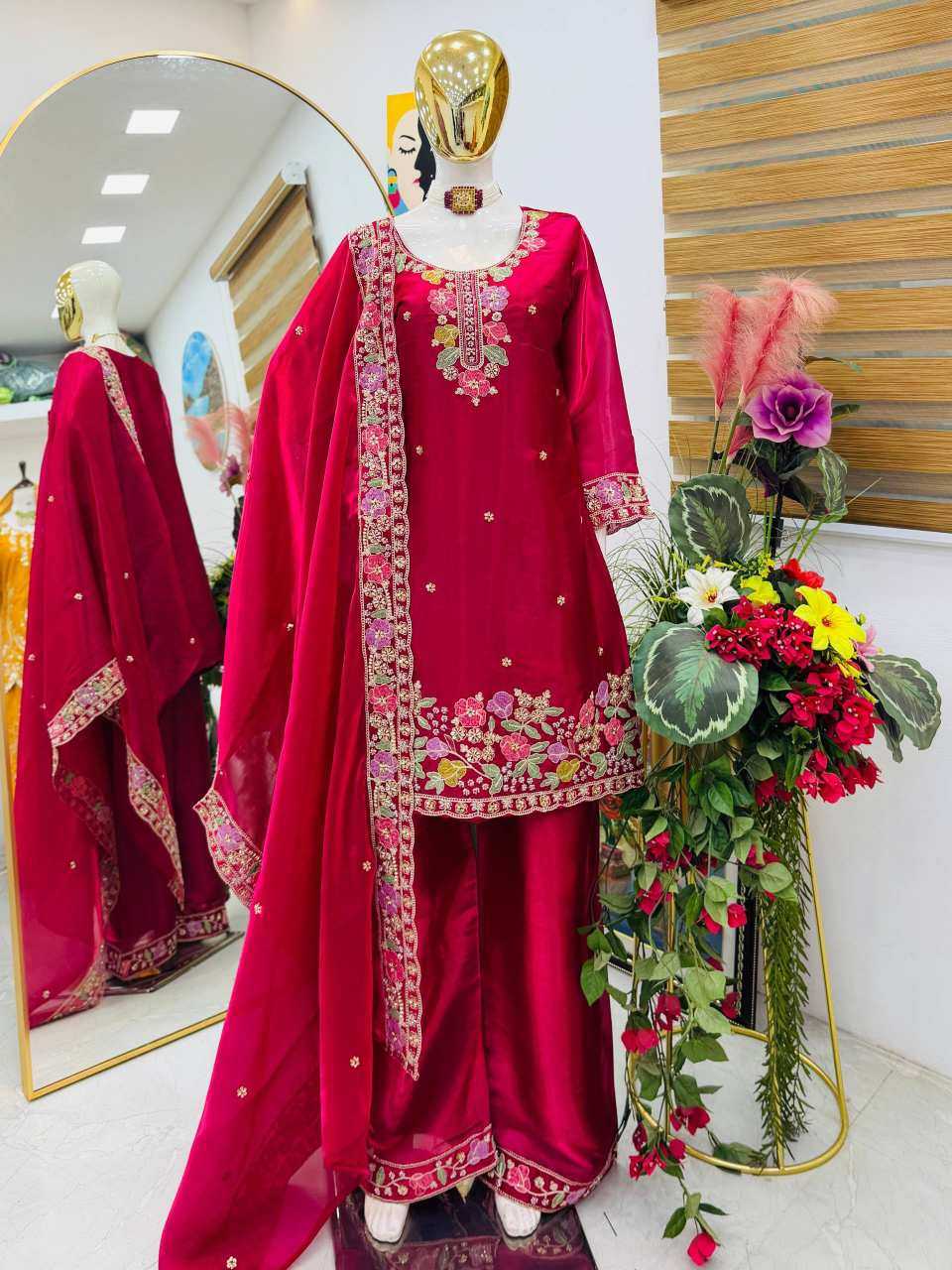 YNF Wholesale Faux Georgette Embroidery Suits  | Surat Manufacturer