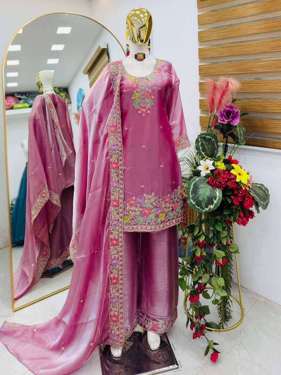 YNF Wholesale Faux Georgette Embroidery Suits  | Surat Manufacturer