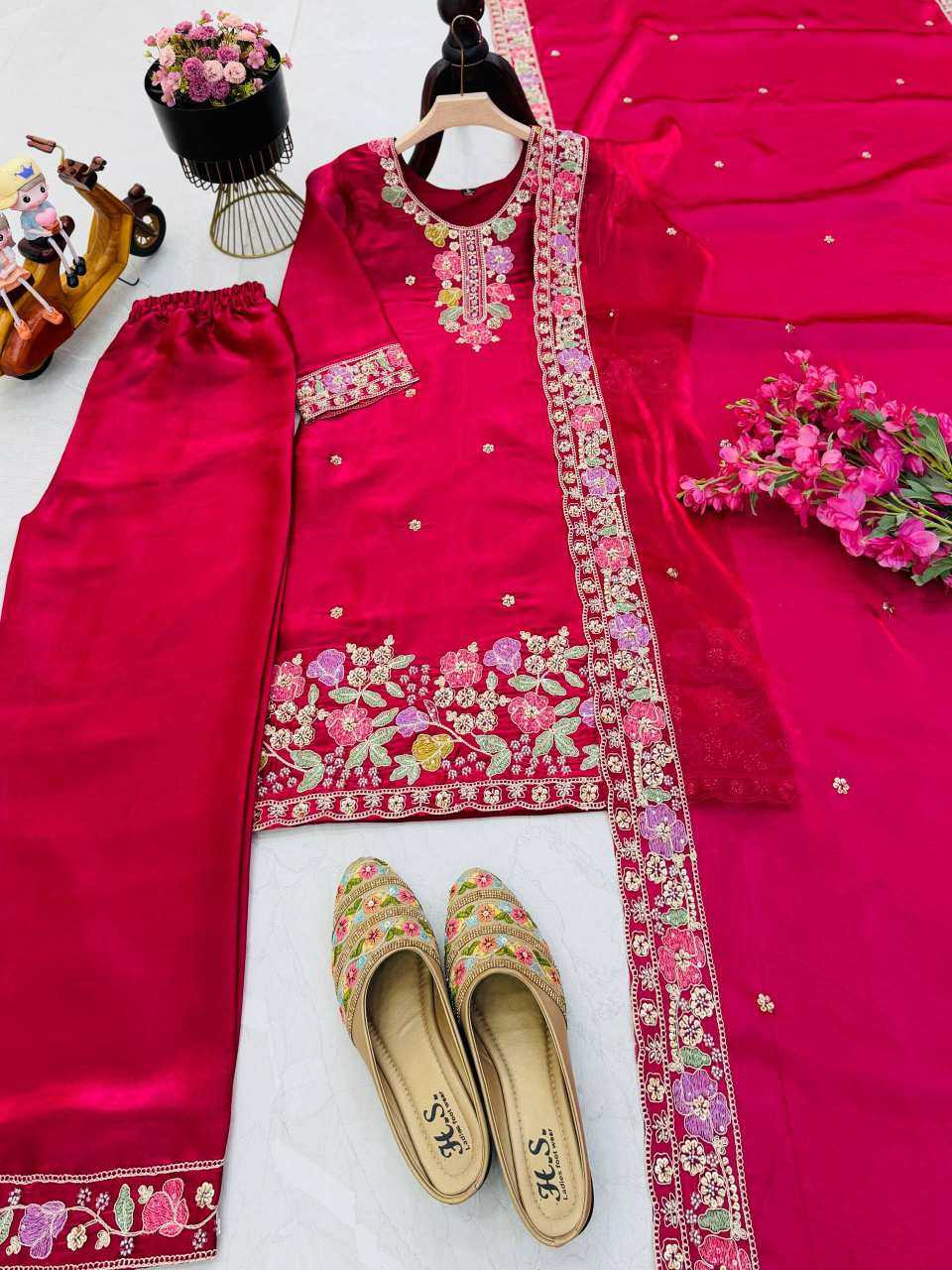 YNF Wholesale Faux Georgette Embroidery Suits  | Surat Manufacturer