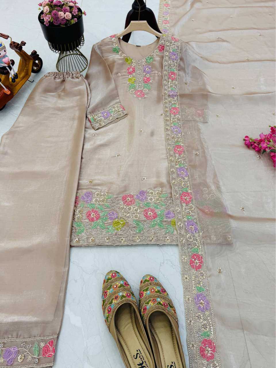 YNF Wholesale Faux Georgette Embroidery Suits  | Surat Manufacturer