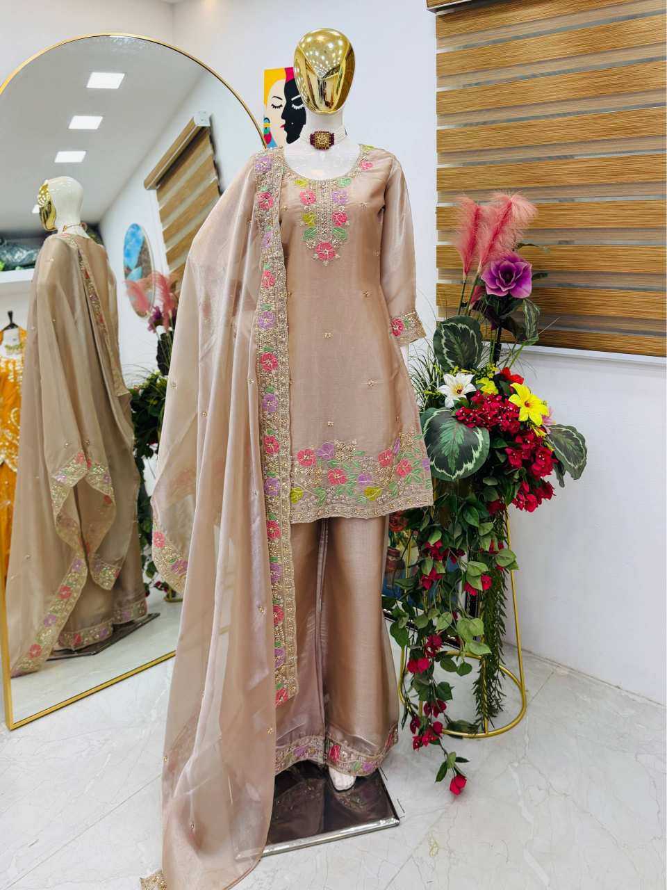 YNF Wholesale Faux Georgette Embroidery Suits  | Surat Manufacturer