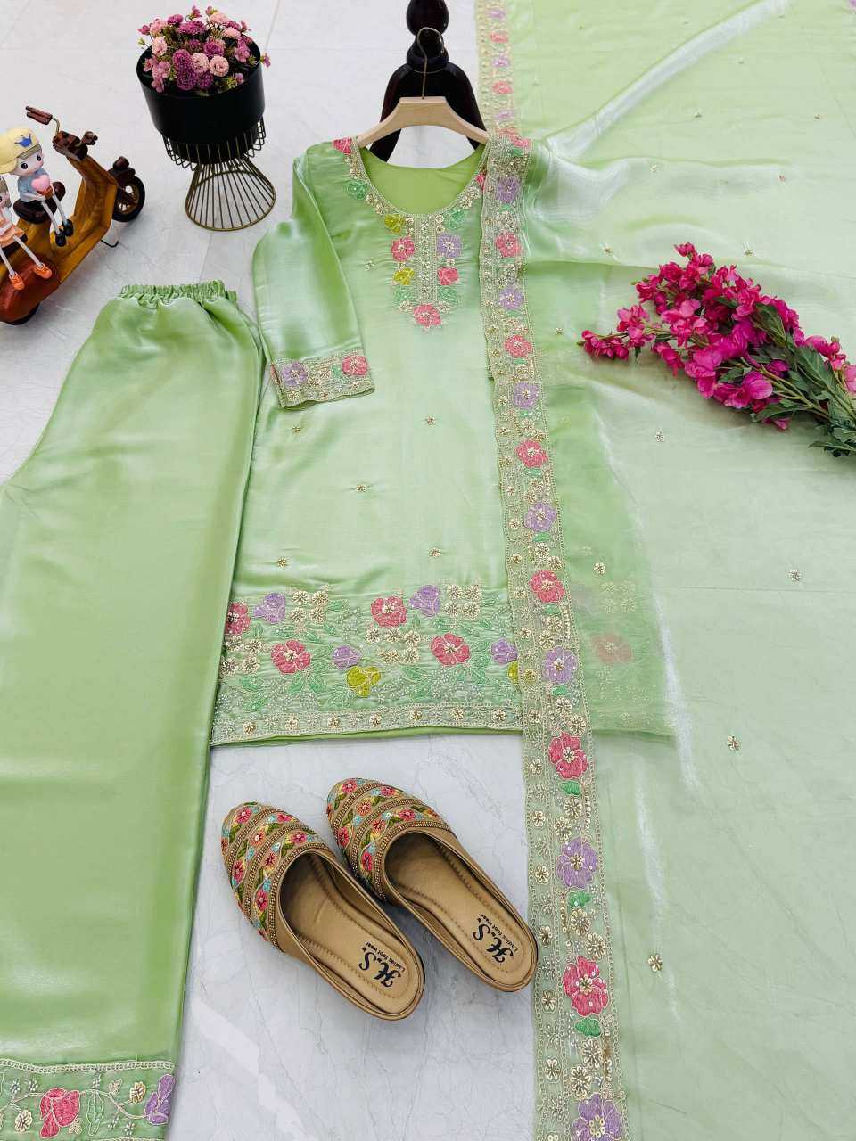 YNF Wholesale Faux Georgette Embroidery Suits  | Surat Manufacturer