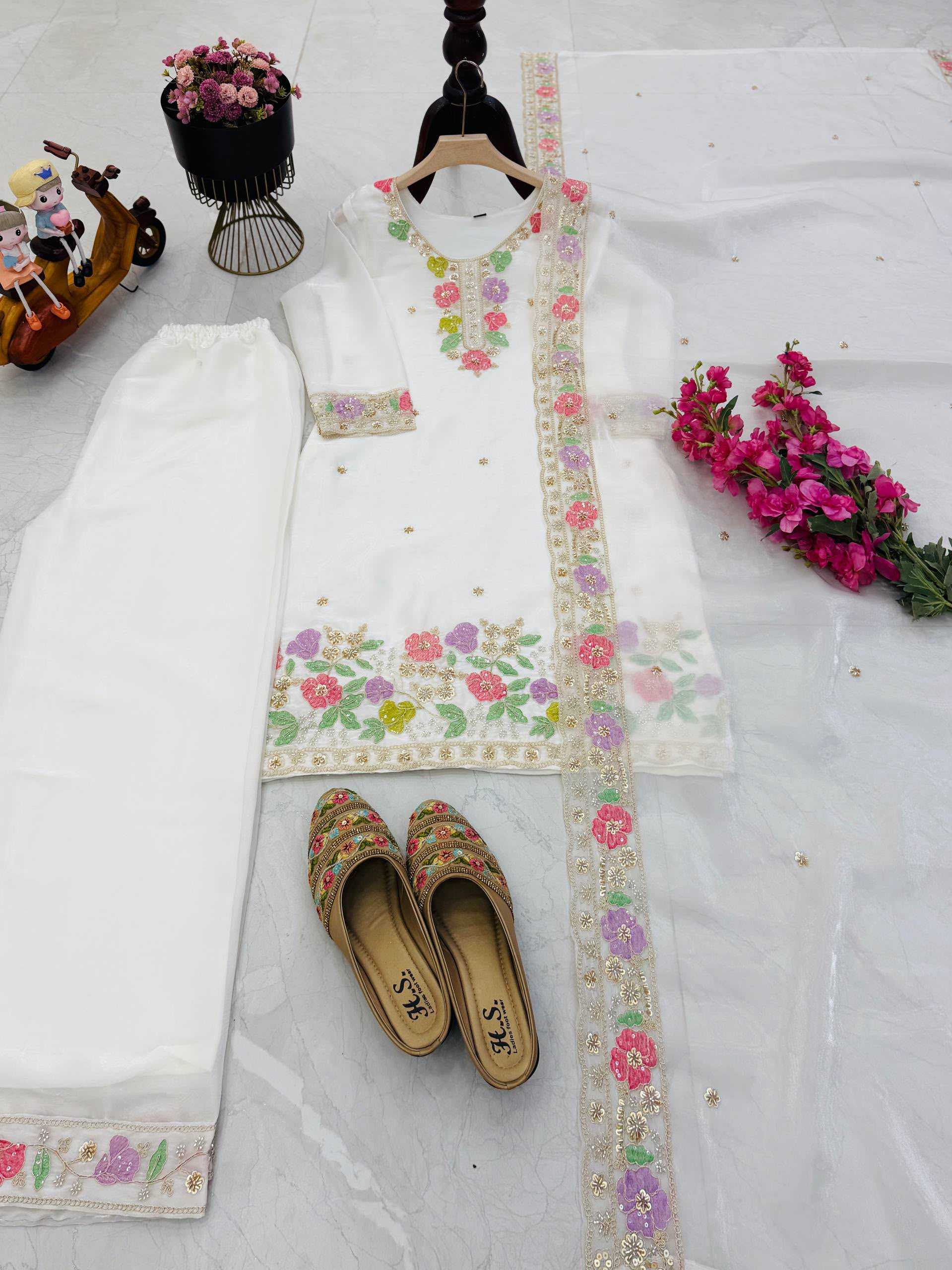 YNF Wholesale Faux Georgette Embroidery Suits  | Surat Manufacturer