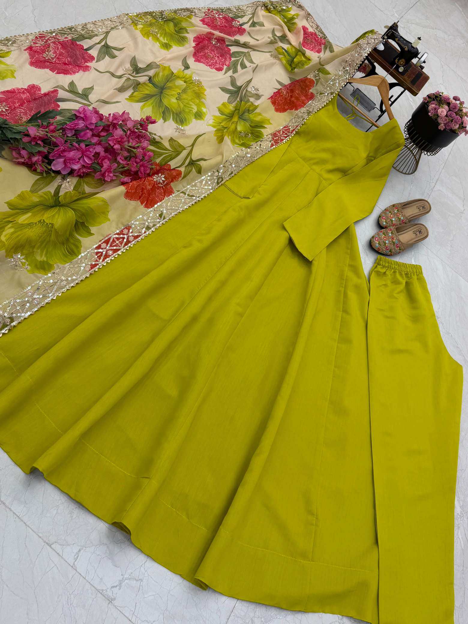 YNF Wholesale Heavy Roman Silk Party Gowns  | Surat Manufacturer