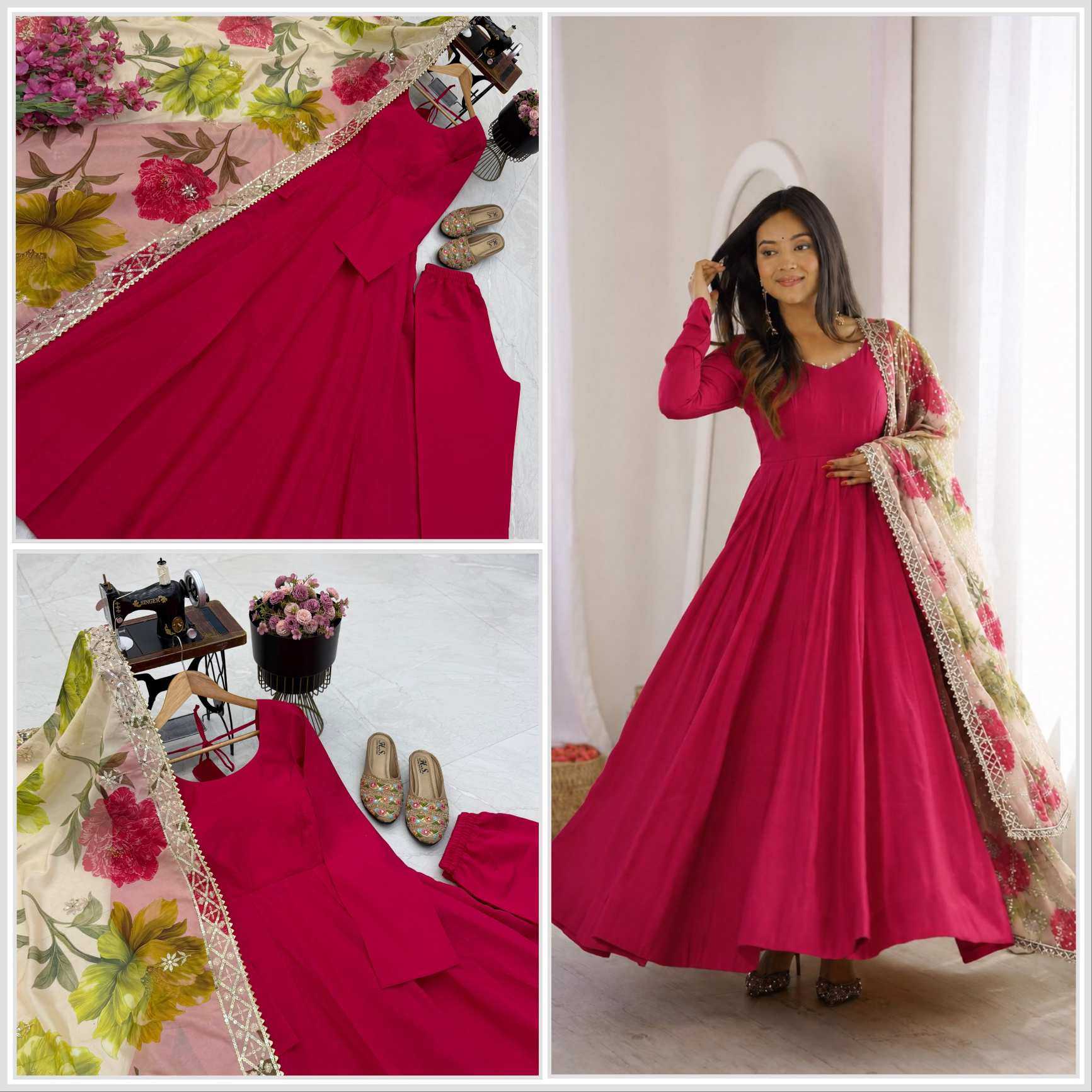 YNF Wholesale Heavy Roman Silk Party Gowns  | Surat Manufacturer