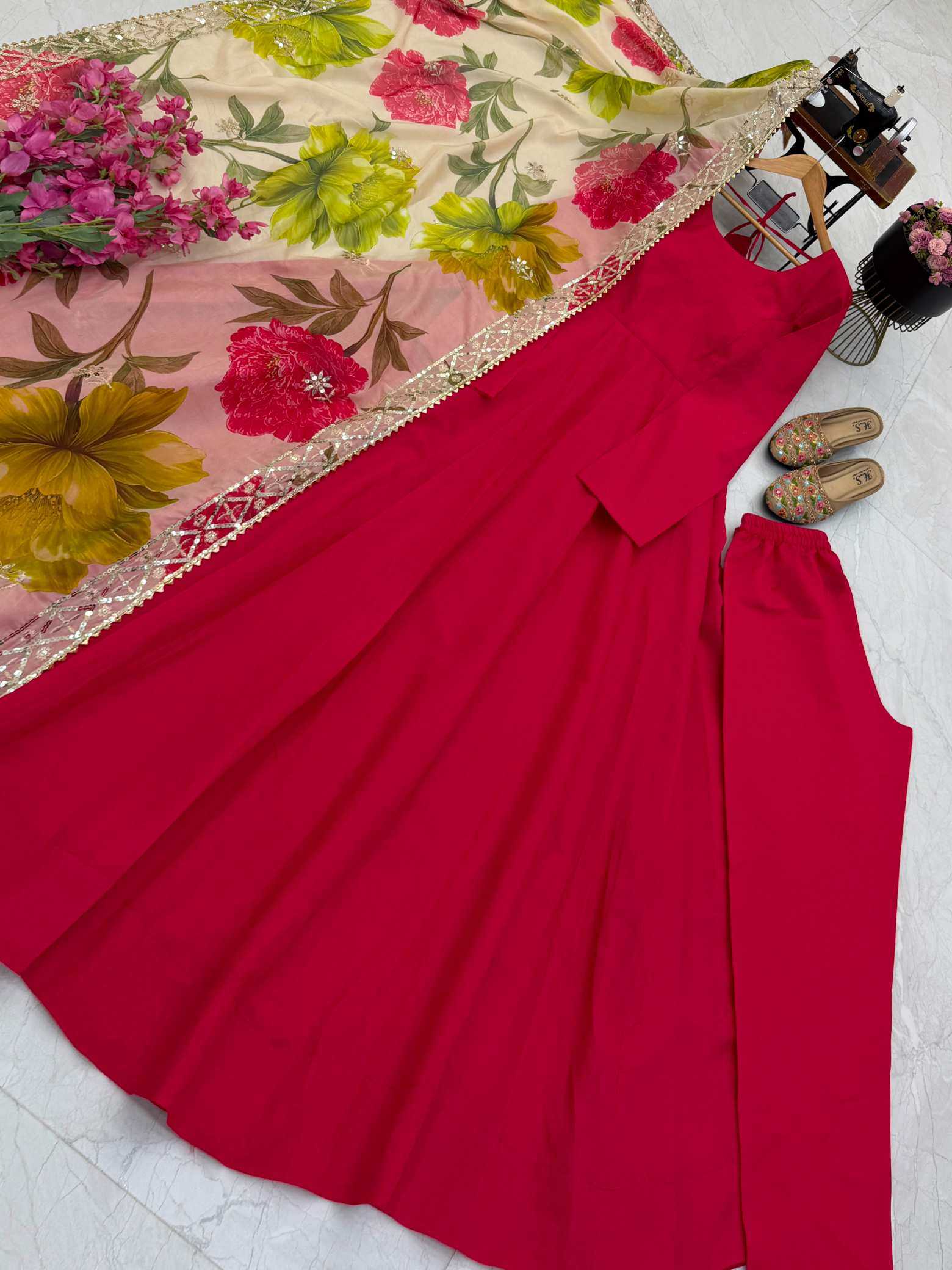 YNF Wholesale Heavy Roman Silk Party Gowns  | Surat Manufacturer