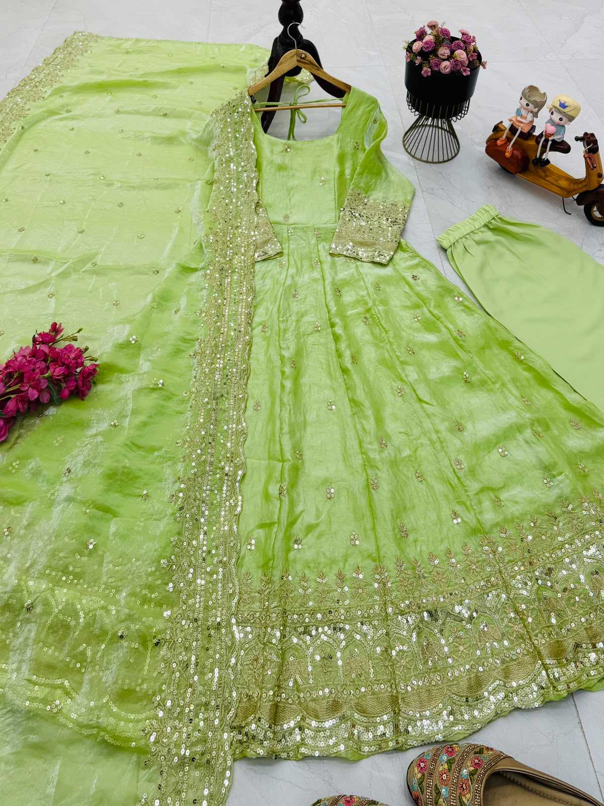 YNF Wholesale Silk Embroidery Gowns  | Surat Manufacturer