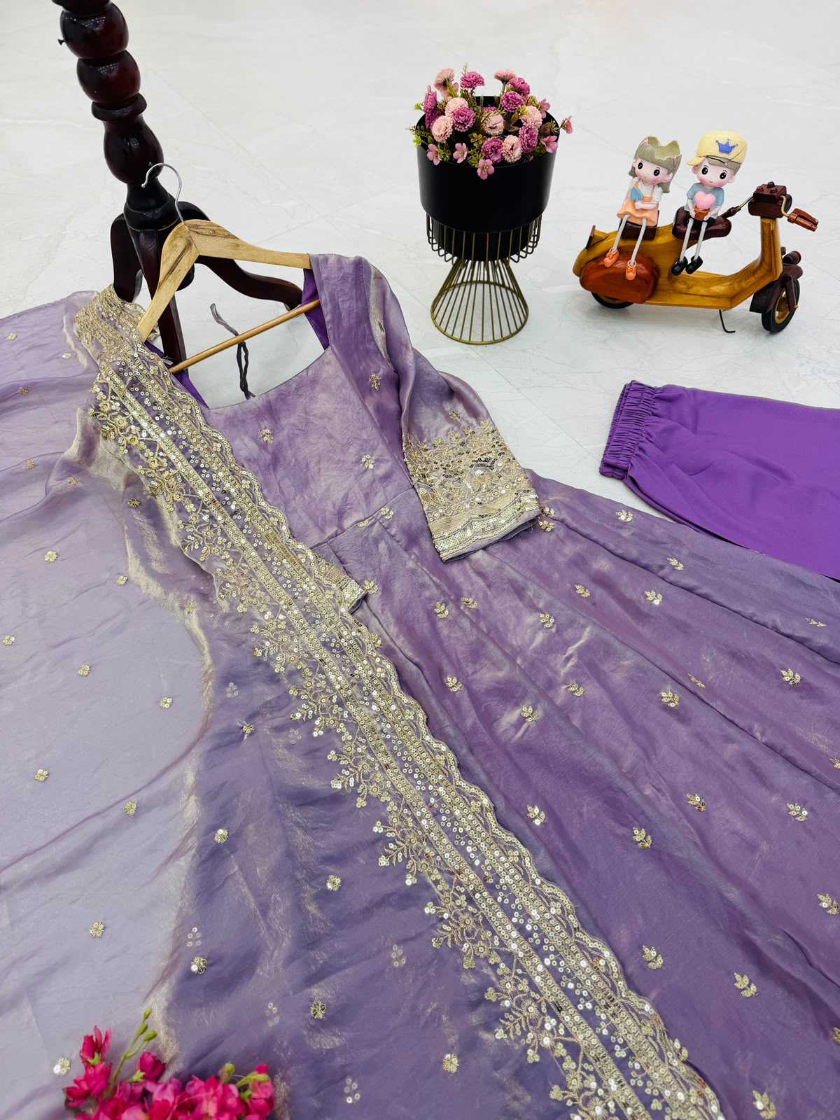 YNF Wholesale Silk Embroidery Gowns  | Surat Manufacturer