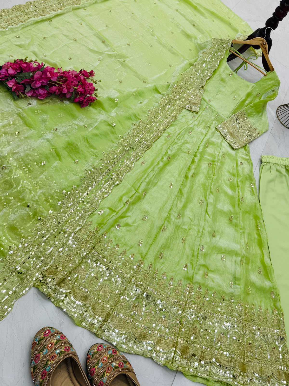 YNF Wholesale Silk Embroidery Gowns  | Surat Manufacturer