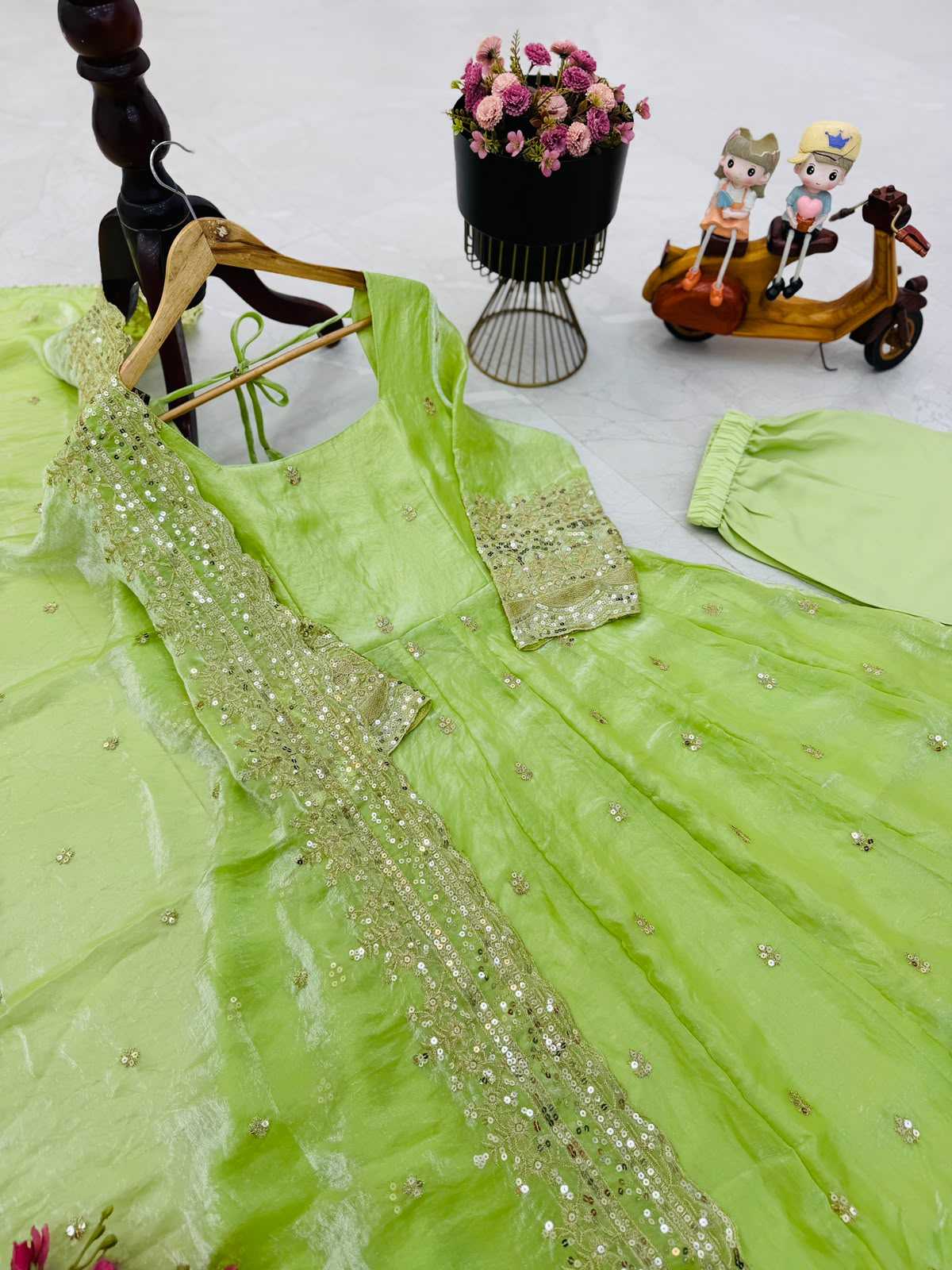 YNF Wholesale Silk Embroidery Gowns  | Surat Manufacturer