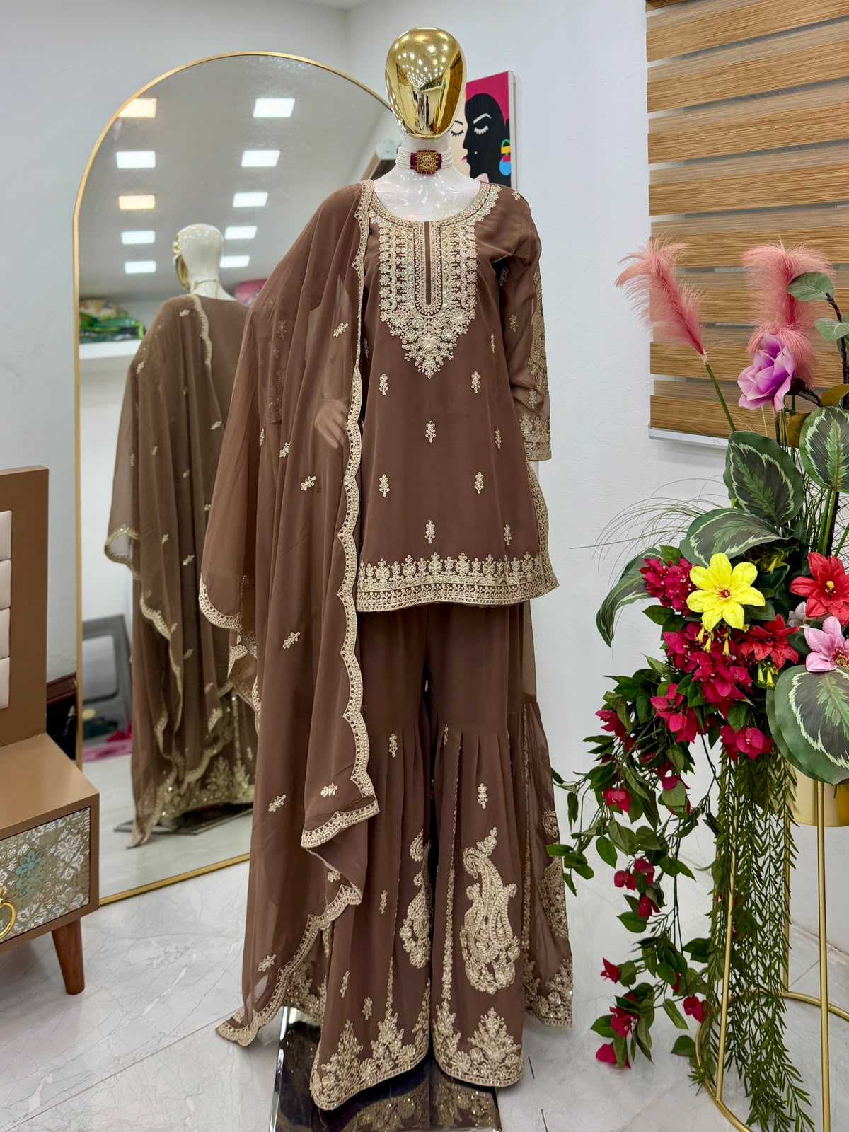 YNF Wholesale Faux Georgette Sharara Salwar Suits  | Surat Manufacturer