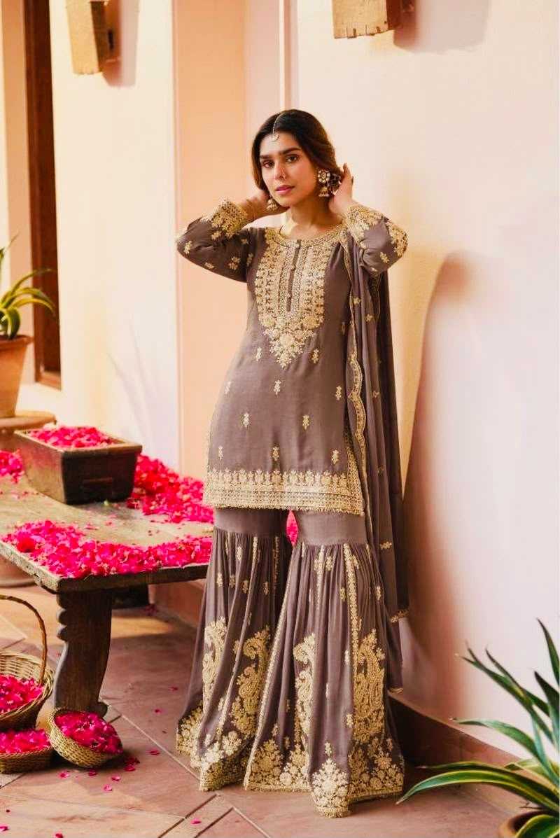 YNF Wholesale Faux Georgette Sharara Salwar Suits  | Surat Manufacturer