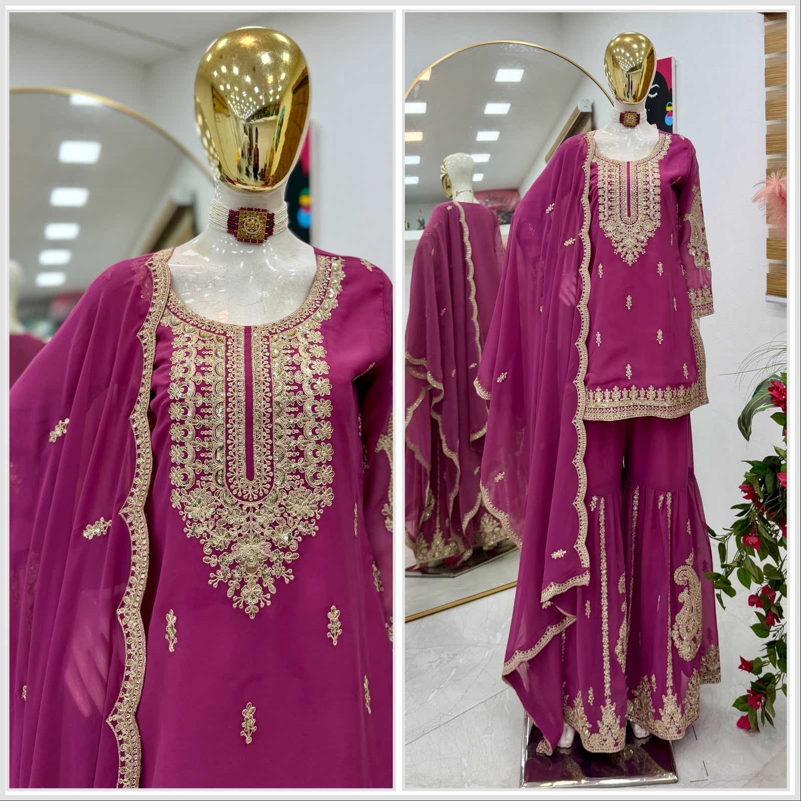 YNF Wholesale Faux Georgette Sharara Salwar Suits  | Surat Manufacturer