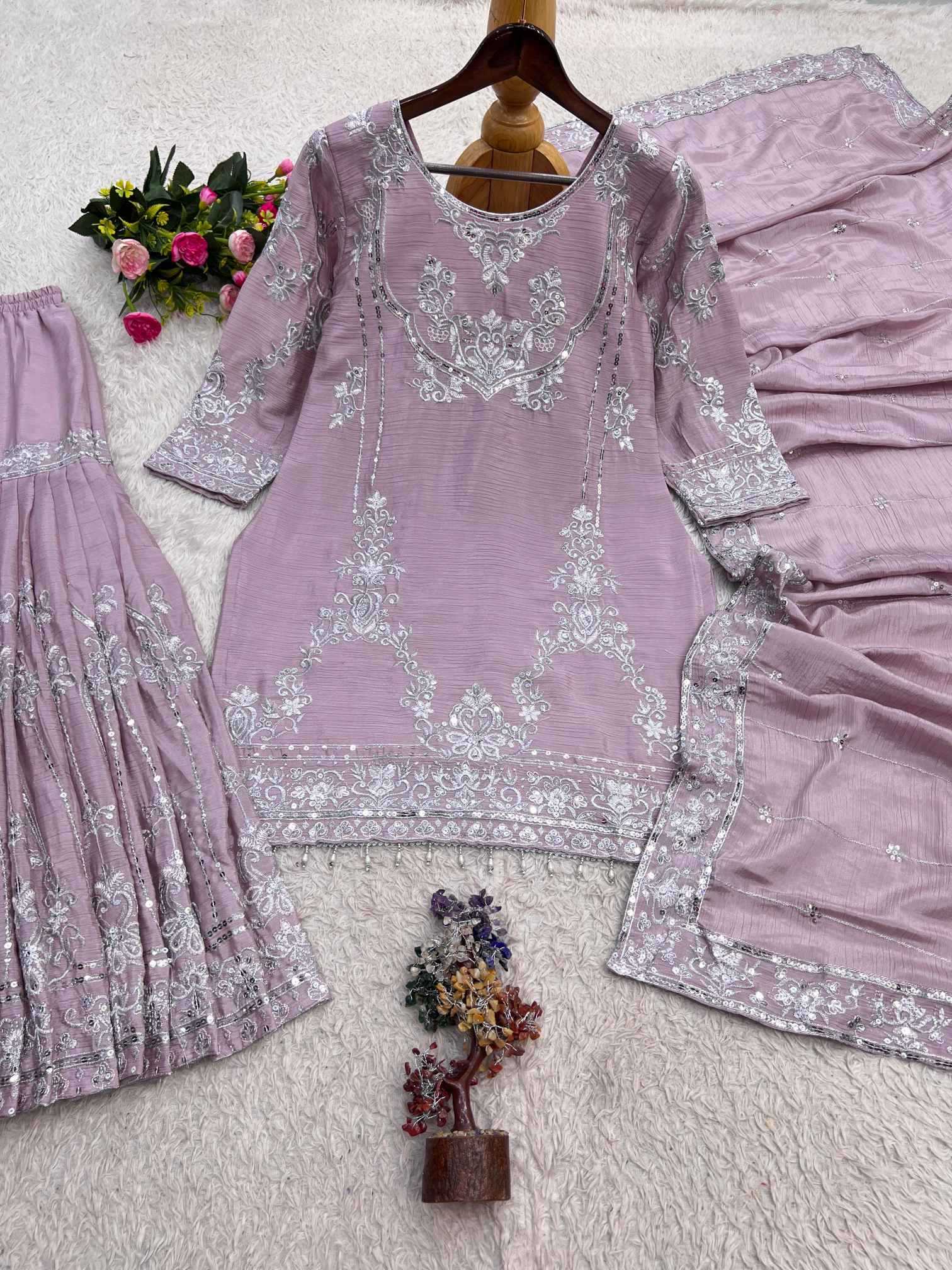 YNF Wholesale Chinon Silk Party Wear Kurtis KESH159 641 | Surat Manufacturer