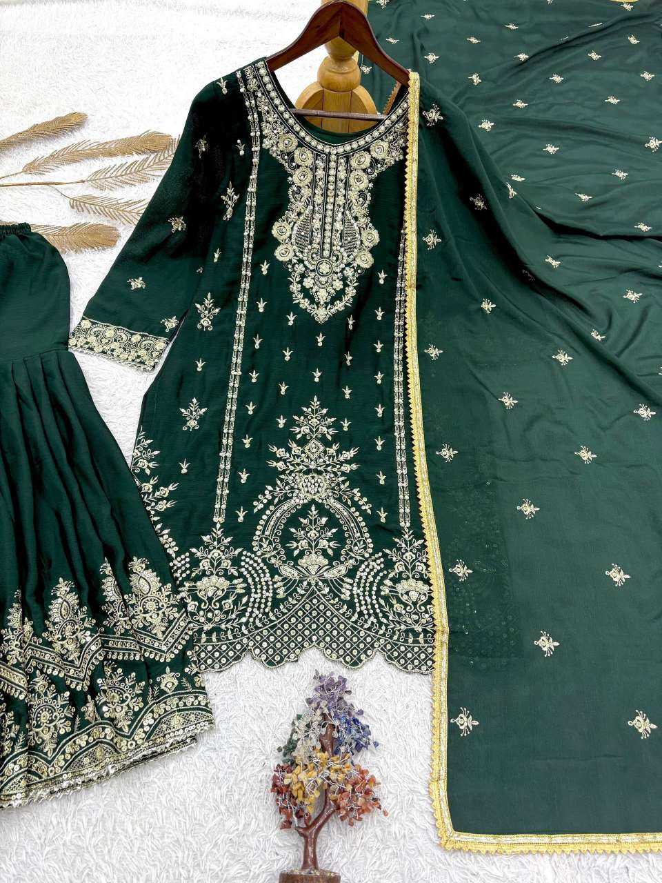 YNF Wholesale Chinon Silk Sharara Salwar Suits  | Surat Manufacturer